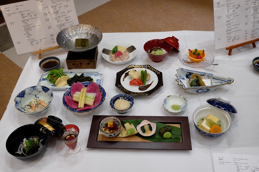 Delicious food at the Ehime Ryokan and Hotel tasting event