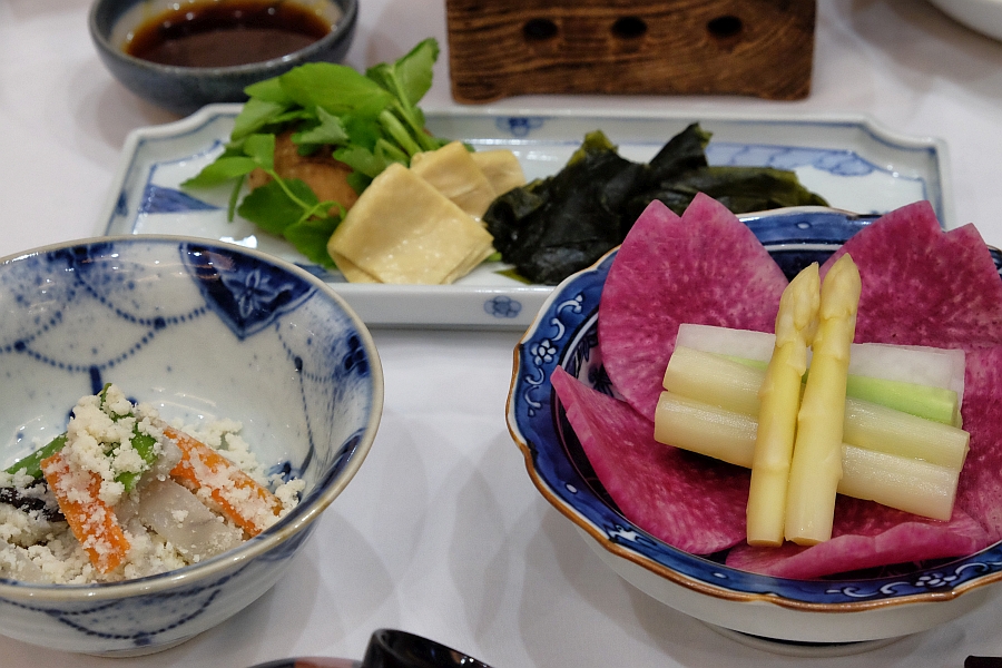 Delicious food at the Ehime Ryokan and Hotel tasting event