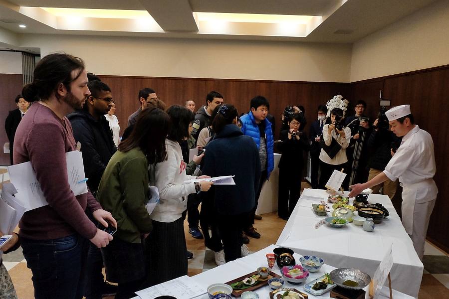 Delicious food at the Ehime Ryokan and Hotel tasting event